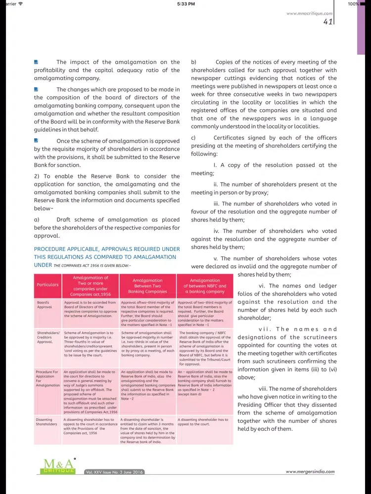 Capturas de pantalla de M & A Critique iPad 
