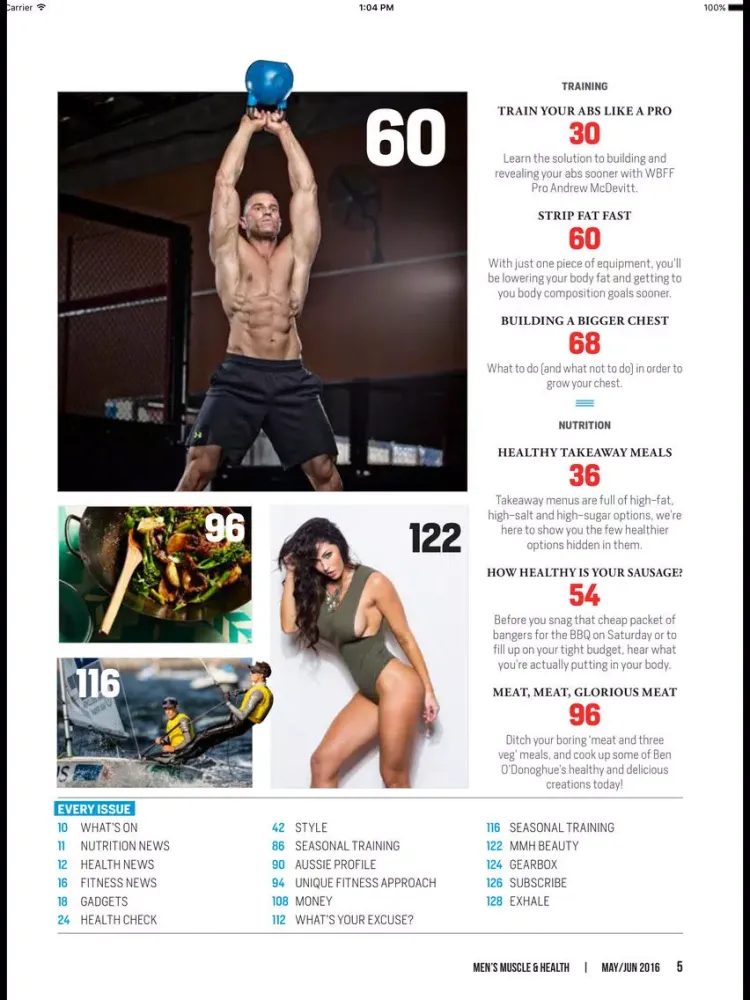 Capturas de tela do Men's Muscle & Health iPad 