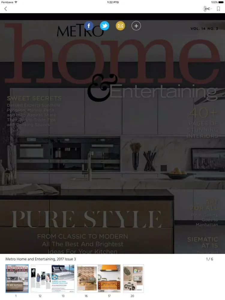 Capturas de tela do Metro Home and Entertaining iPad 