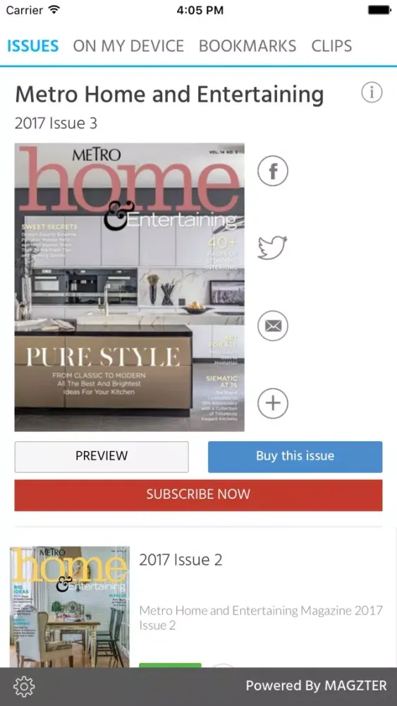 Capturas de tela do Metro Home and Entertaining