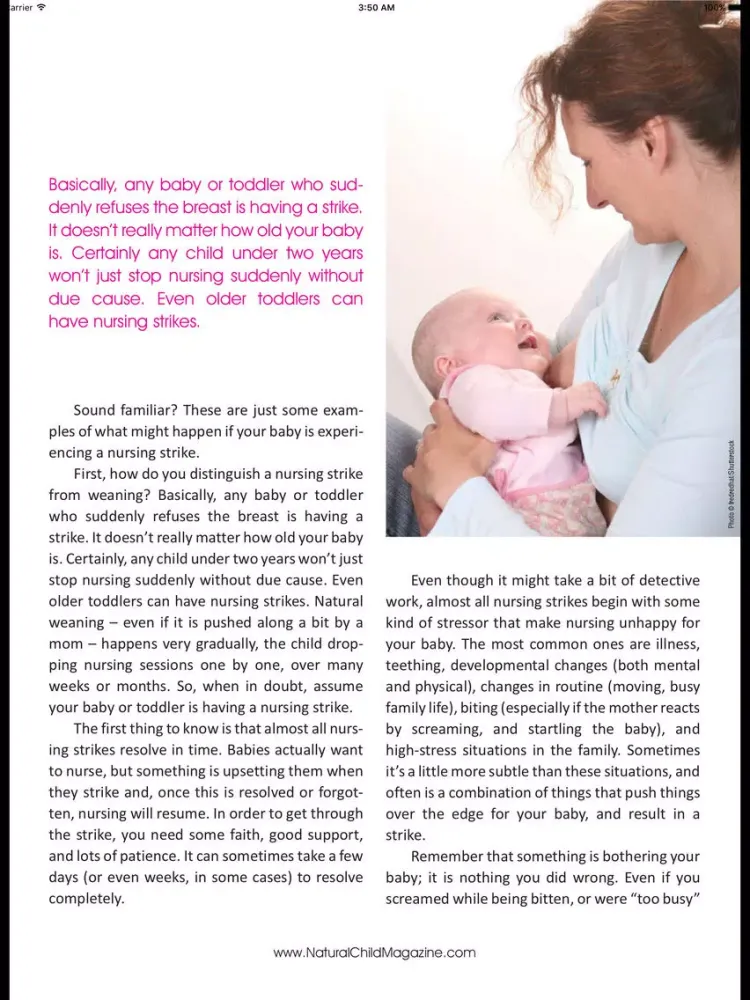 Natural Child Magazine iPad  Screenshots