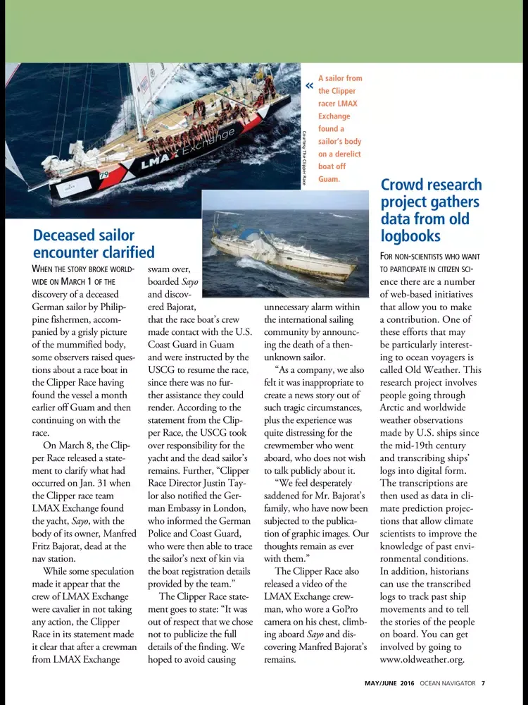 Ocean Navigator Magazine iPad  Screenshots