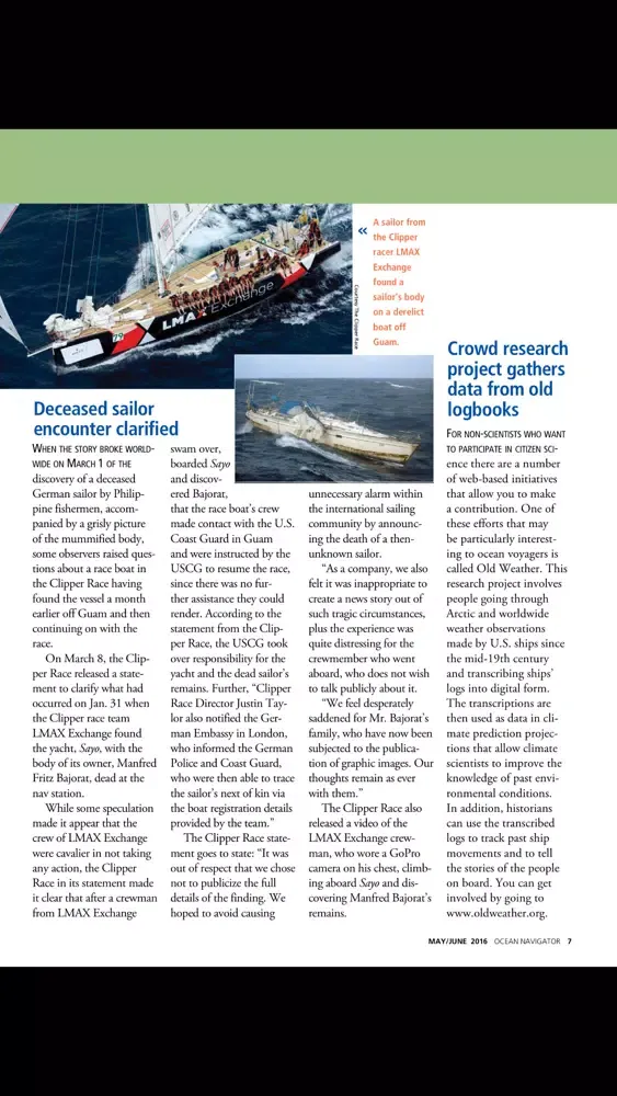 Ocean Navigator Magazine Screenshots