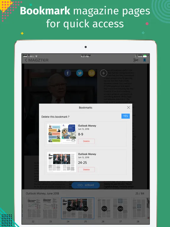Capturas de pantalla de Outlook Money Magazine iPad 