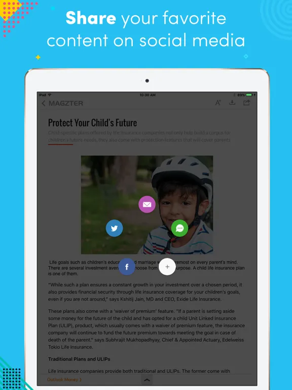 Capturas de pantalla de Outlook Money Magazine iPad 