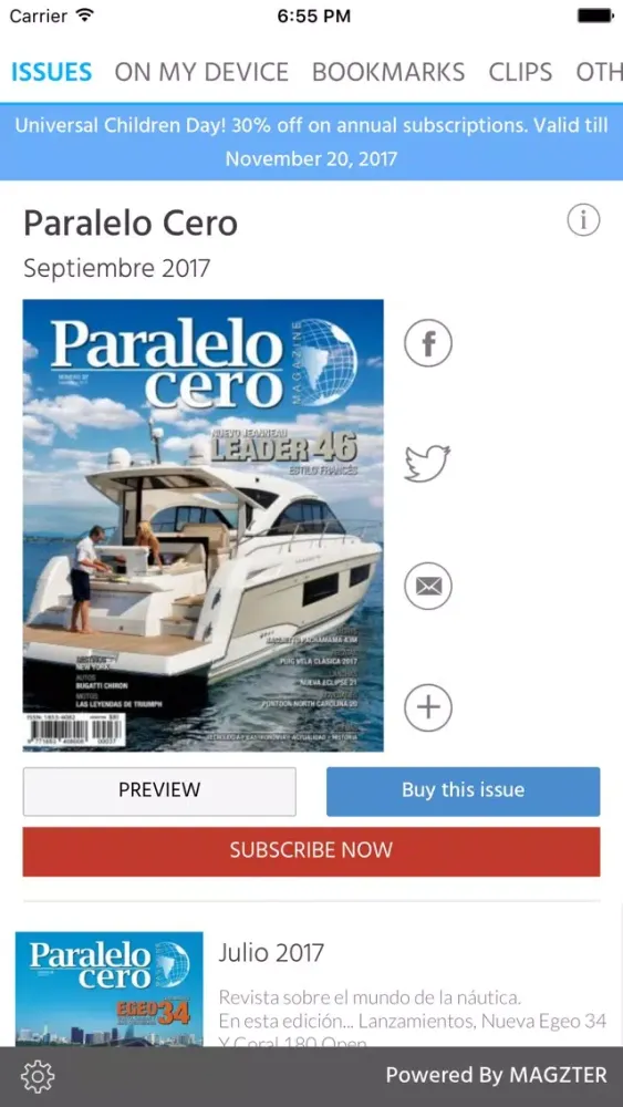 Ảnh chụp màn hình của Paralelo Cero