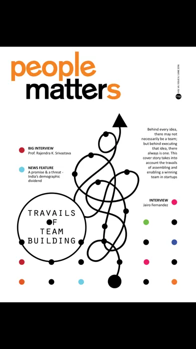 Captures d'écran de People Matters Magazine