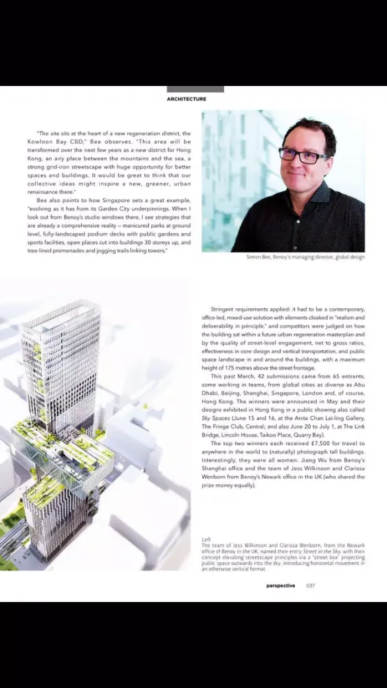 Capturas de tela do Perspective Magazine