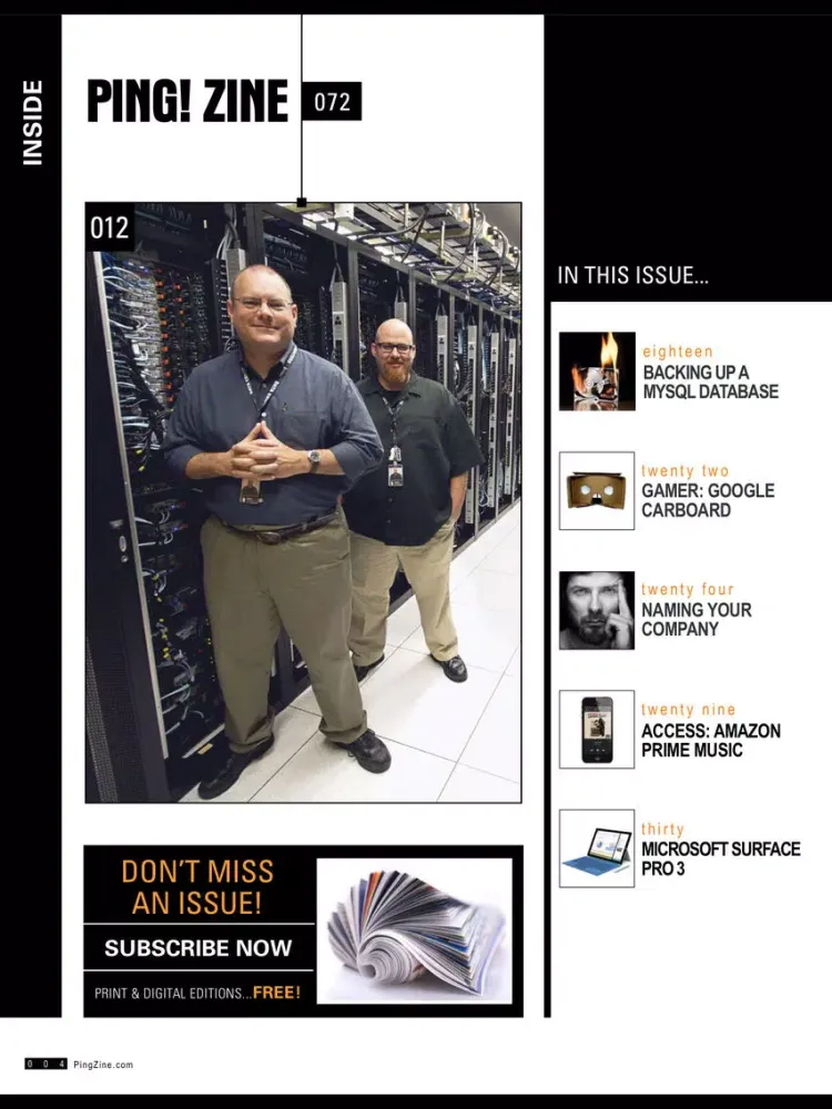 Capturas de tela do Ping! Zine Web Tech Magazine iPad 
