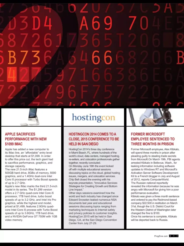Capturas de tela do Ping! Zine Web Tech Magazine iPad 