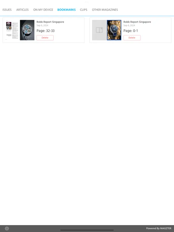 Tangkapan skrin Robb Report Singapore iPad 