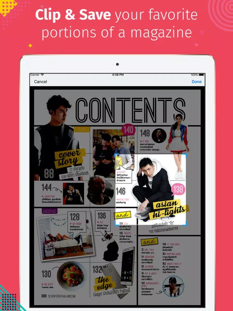 Captures d'écran de Seventeen Thailand Magazine iPad 