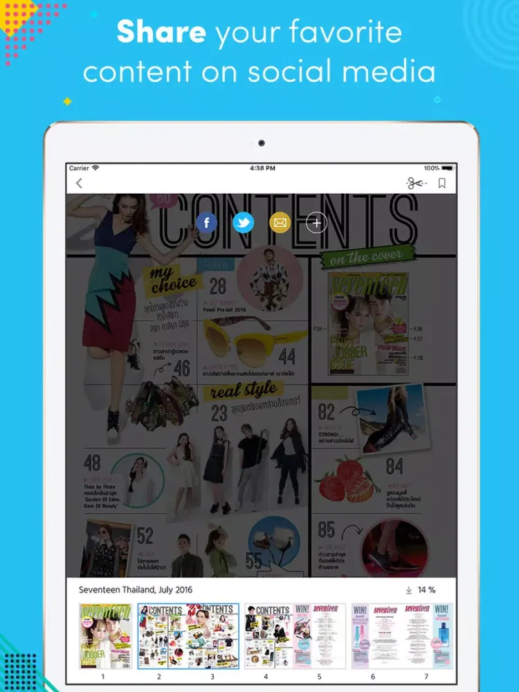 Captures d'écran de Seventeen Thailand Magazine iPad 