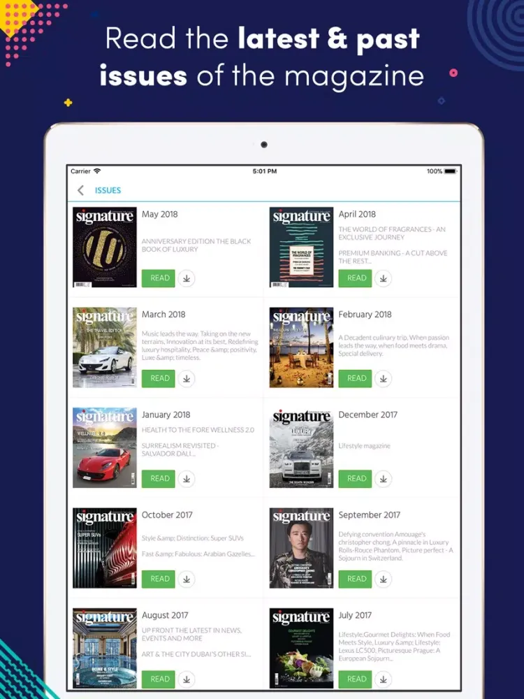 Signature(Magazine) iPad 应用截图