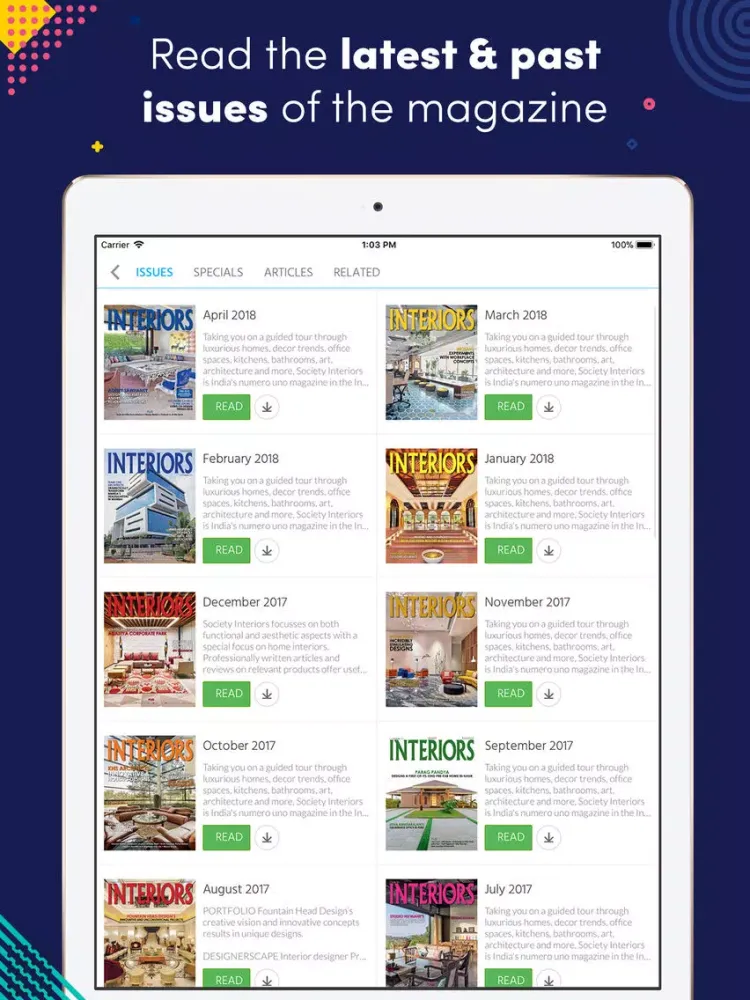 Society Interiors Magazine iPad  스크린샷