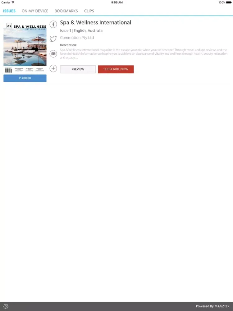Spa & Wellness International iPad 应用截图