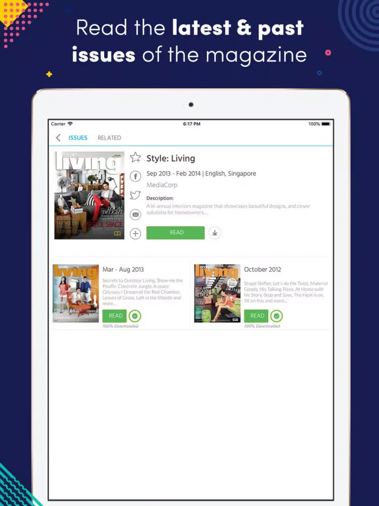 Tangkapan skrin Style: Living iPad 