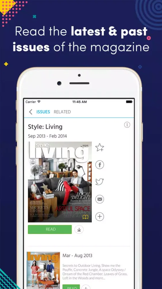 Tangkapan skrin Style: Living