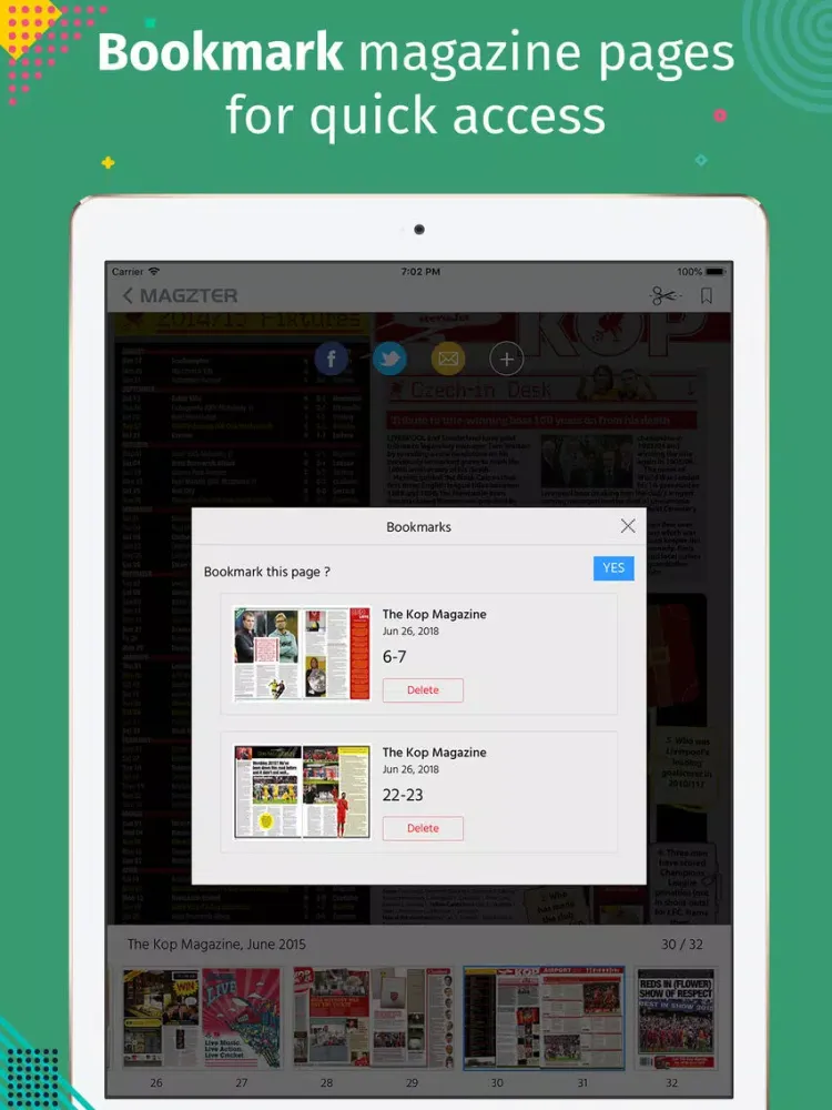 The KOP Magazine iPad  Screenshots