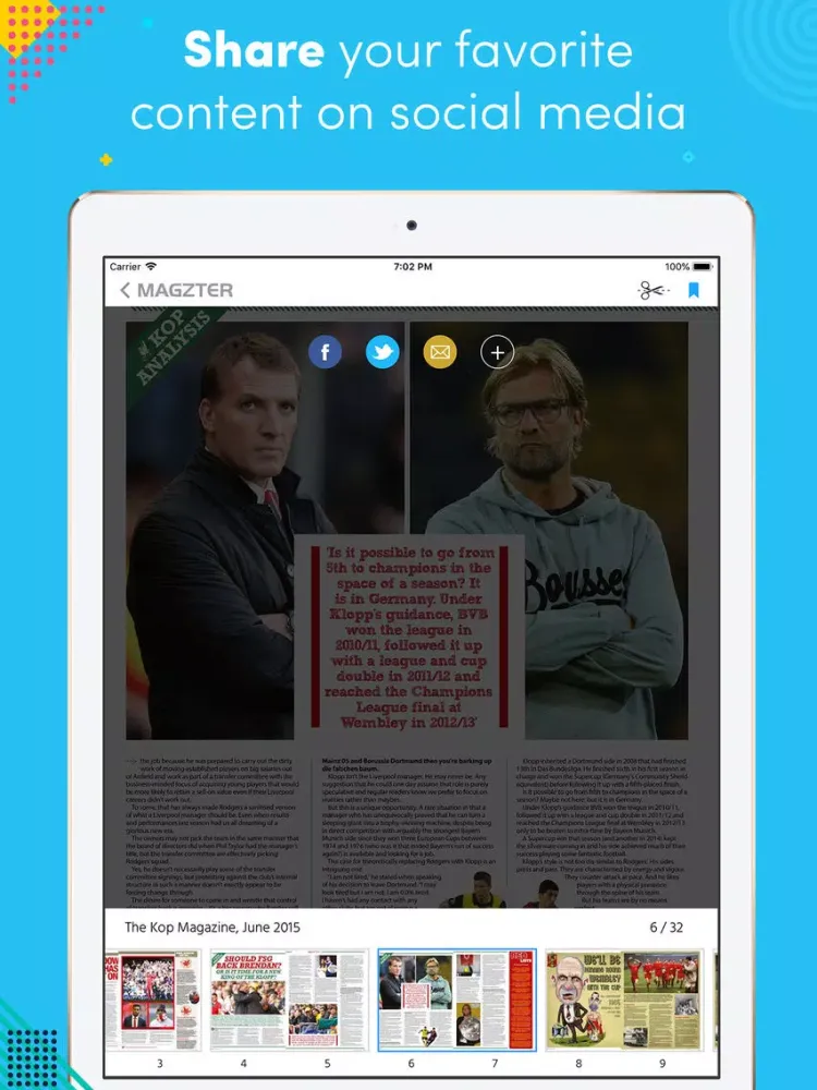 The KOP Magazine iPad  Screenshots