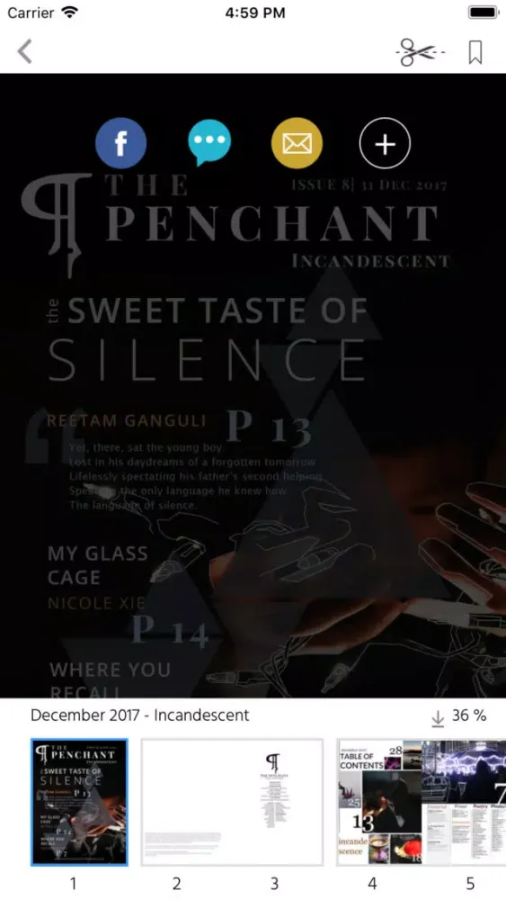 Captures d'écran de The Penchant Literary Magazine