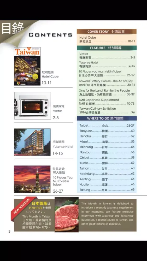 Zrzuty ekranu This Month in Taiwan