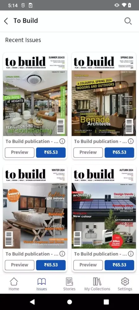 Capturas de tela do To Build