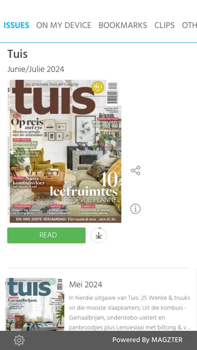 Capturas de tela do Tuis