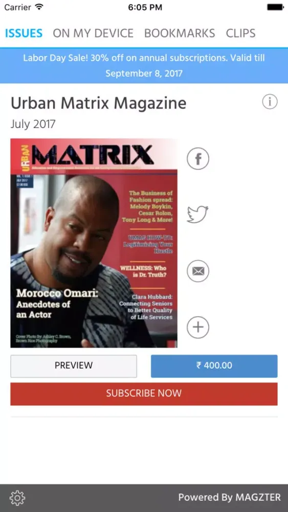 Tangkapan layar Urban Matrix Magazine