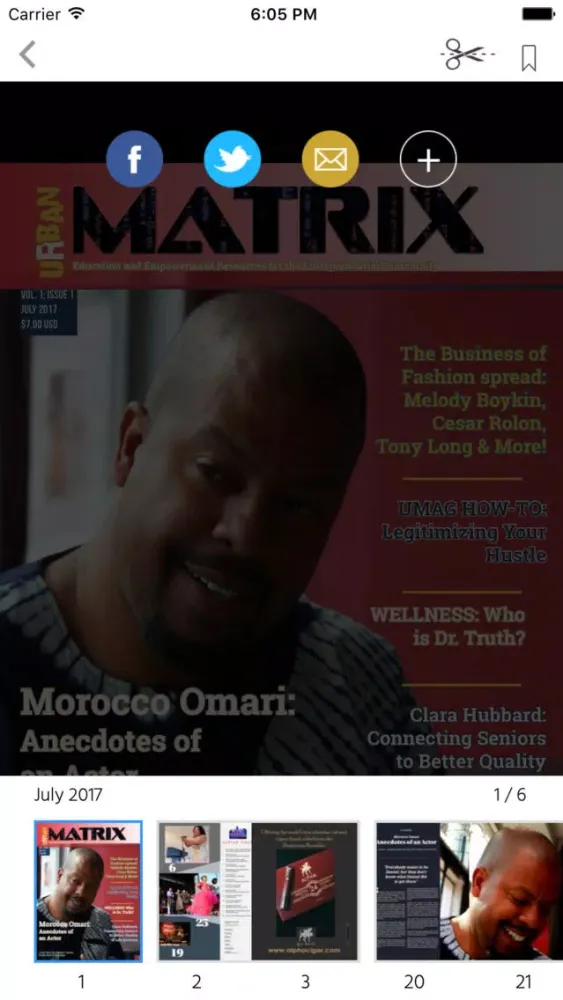 Tangkapan layar Urban Matrix Magazine