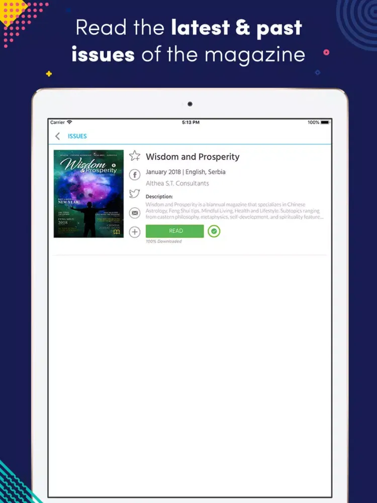 Tangkapan skrin Wisdom and Prosperity iPad 