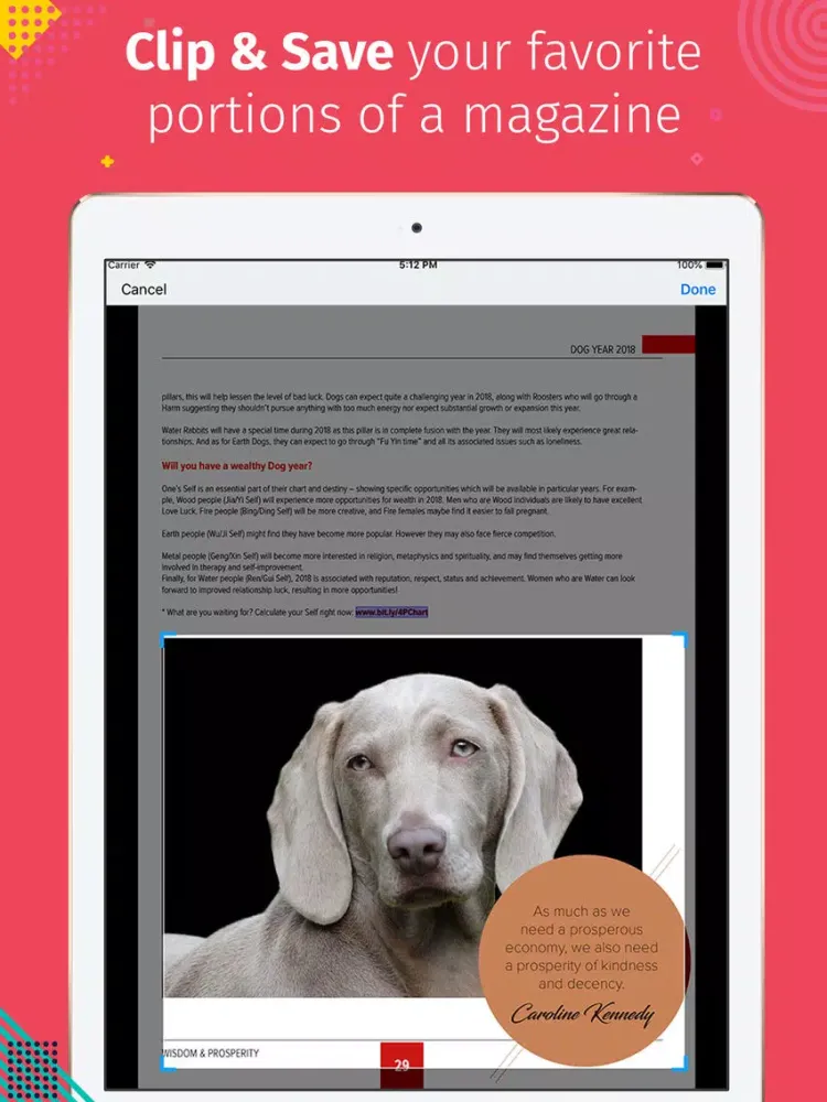 Tangkapan skrin Wisdom and Prosperity iPad 