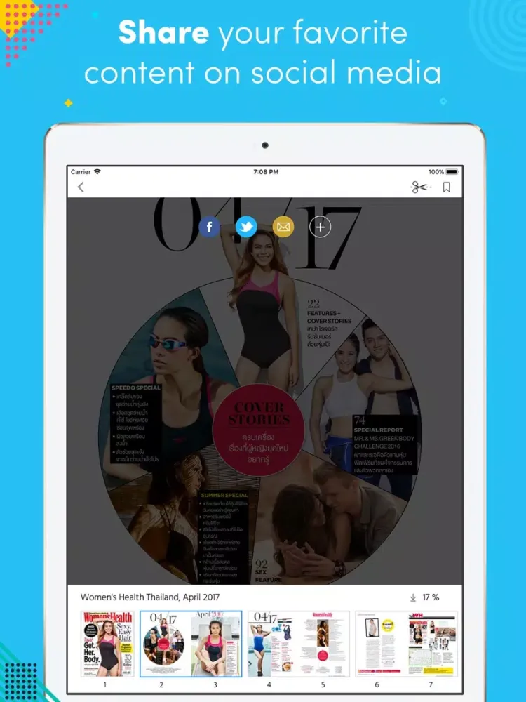 ภาพหน้าจอของ Women's Health Thailand Magazine iPad 