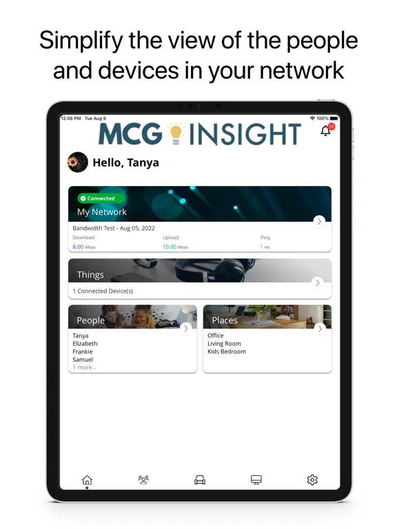 Capturas de tela do MCG Insight iPad 
