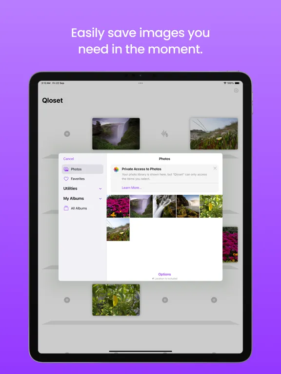 Capturas de pantalla de Qloset iPad 