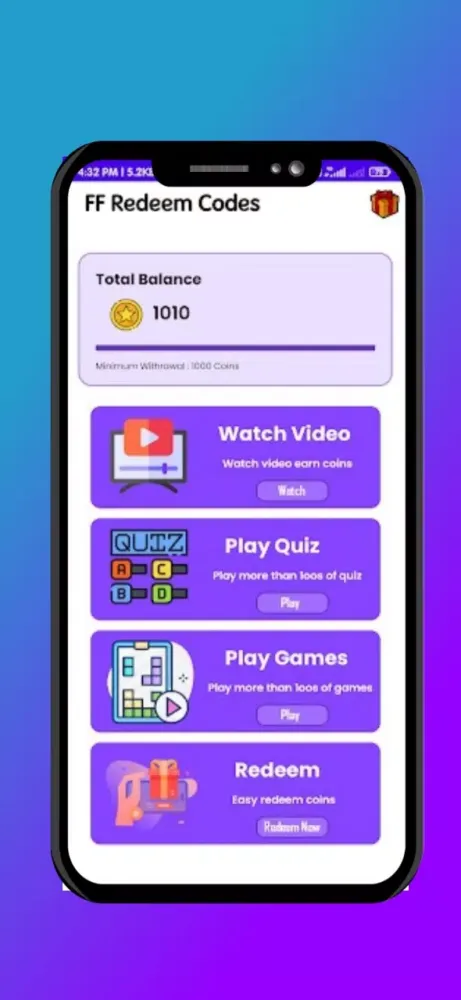 Earn Redeem Code -Get Recharge Screenshots