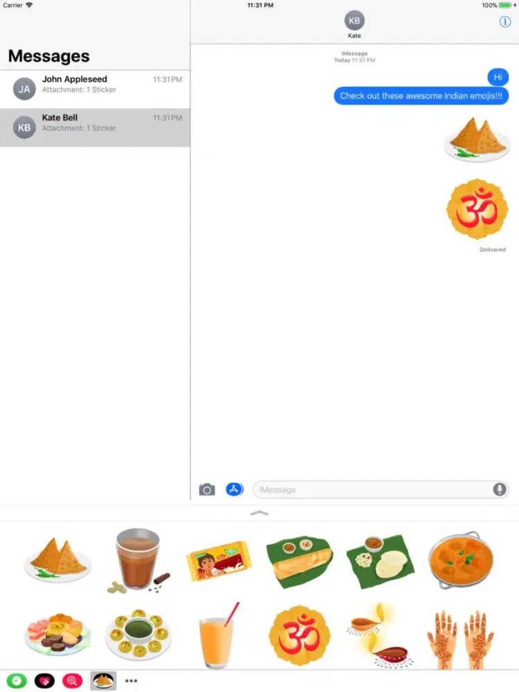 Indian Emojis and Sticker Pack iPad 应用截图