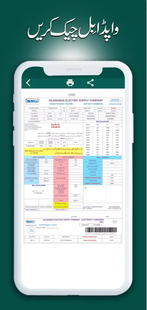 Screenshot di Electricity Bill Viewer