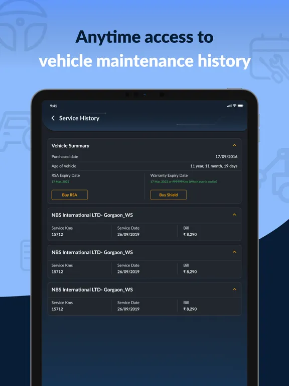 Tangkapan layar Mahindra For You iPad 