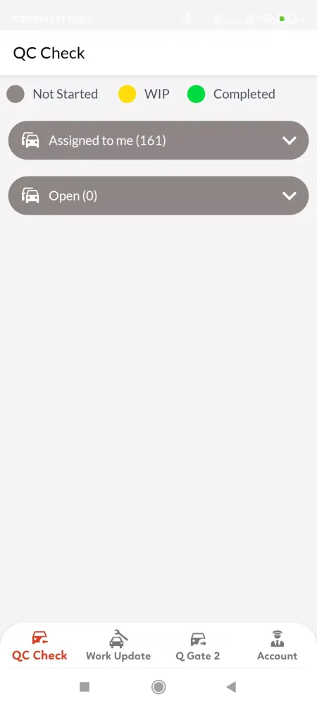 Mahindra mTraq FQC Screenshots