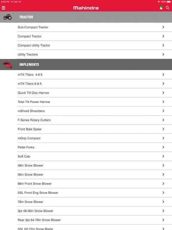 Mahindra USA Connect iPad  Ekran Görüntüleri