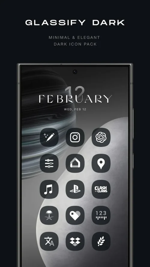 Glassify Dark Icon Pack-screenshot-1