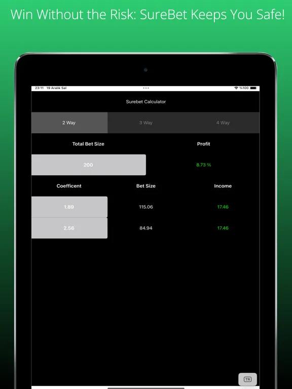 Zrzuty ekranu Surebet Calculator Plus iPad 