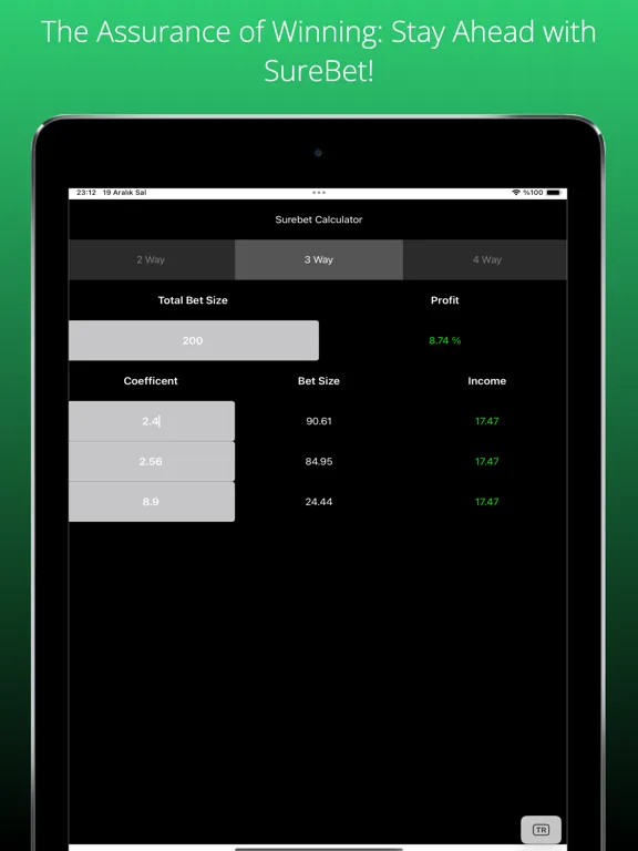 Zrzuty ekranu Surebet Calculator Plus iPad 