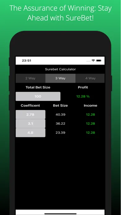 Zrzuty ekranu Surebet Calculator Plus
