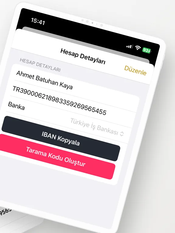 İBANIMA - Kolay İban Yönetimi iPad  Screenshots