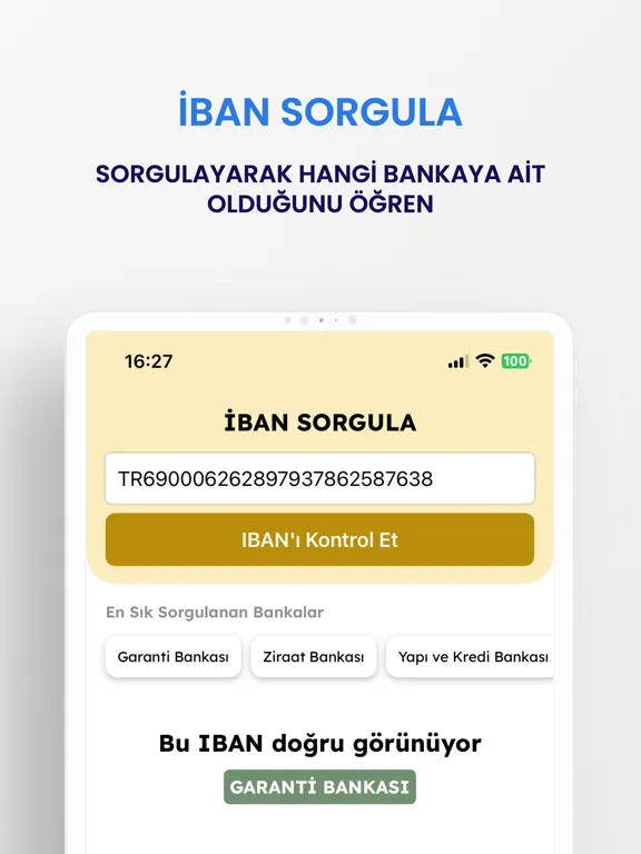 İBANIMA - Kolay İban Yönetimi iPad  Screenshots