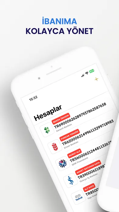 İBANIMA - Kolay İban Yönetimi Screenshots