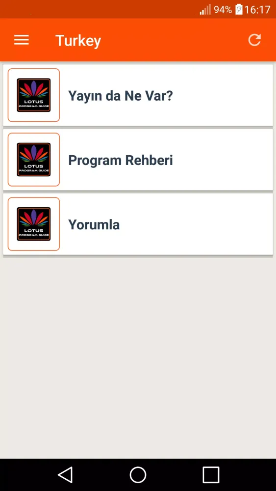Lotus Program Guide Screenshots