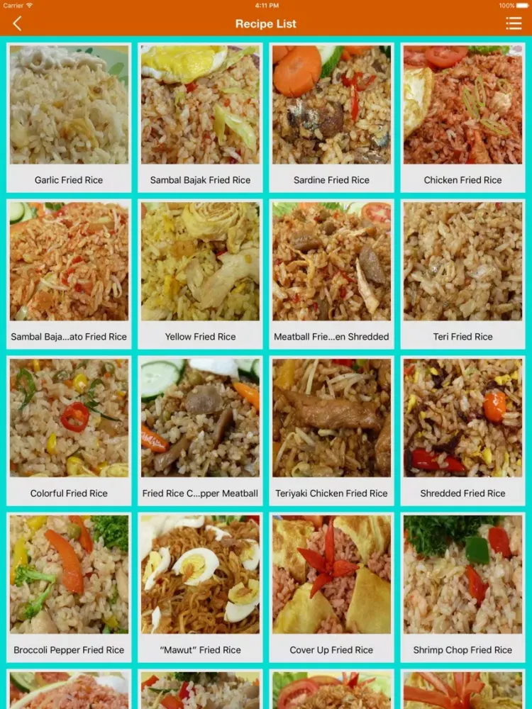 Tangkapan layar Fried Rice Cooking Creations HD iPad 